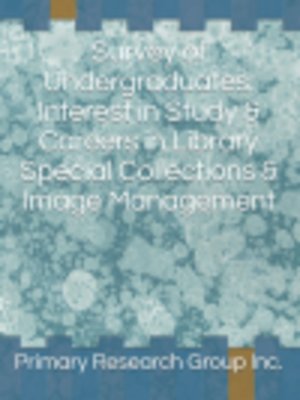 cover image of Survey of Undergraduates: Interest in Study & Careers in Library Special Collections & Image Management